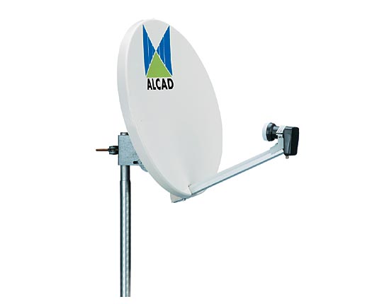 Kit de antena parabolica de 60 cm LNB y soporte Blanco