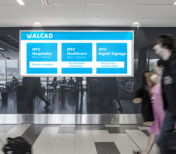 ALCAD DS, advanced digital signage for your content in communal areas
